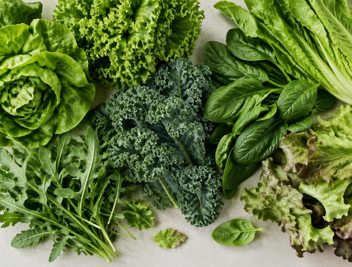 Seleção de verduras